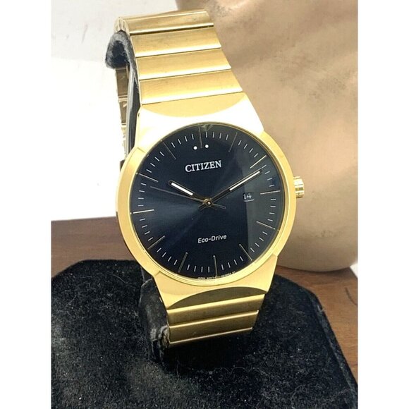 Citizen Men's Watch BM7582-56E Eco Drive Black Dial Gold Stainless Steel 40mm - Picture 14 of 15